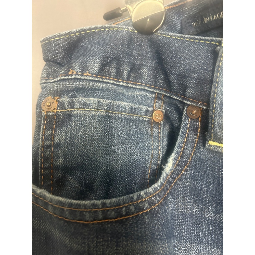 Lucky Brand 361 Vintage Straight Leg Dark Wash Denim Mens Jeans JM 40x32 Classic - Picture 3 of 15